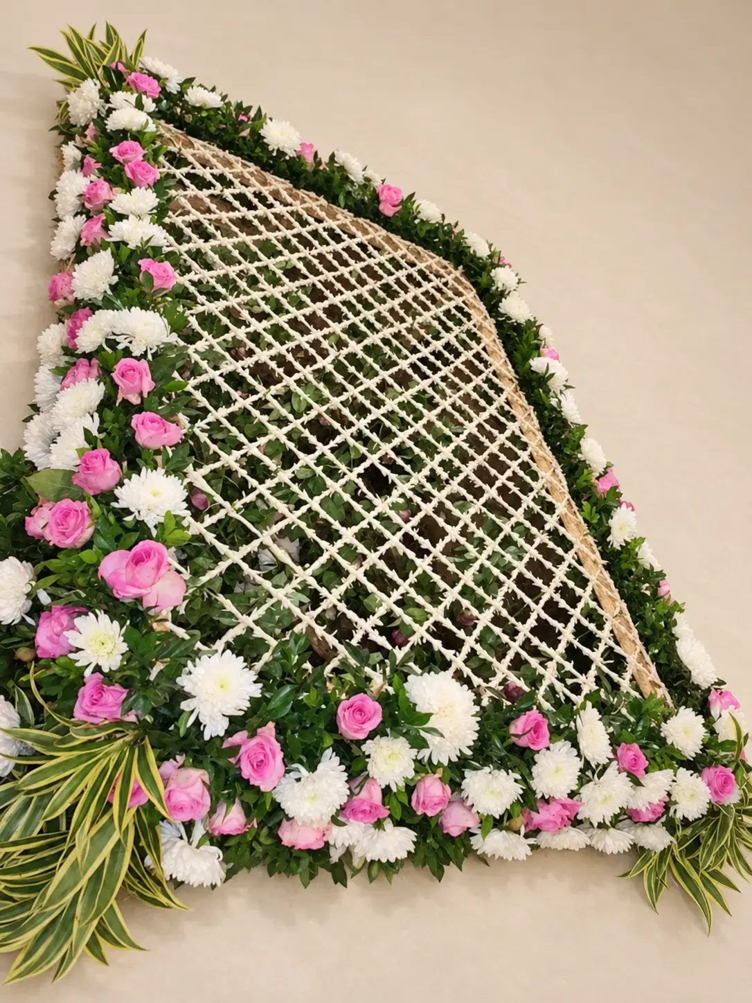 Floral bridal chadar for a wedding entrance
