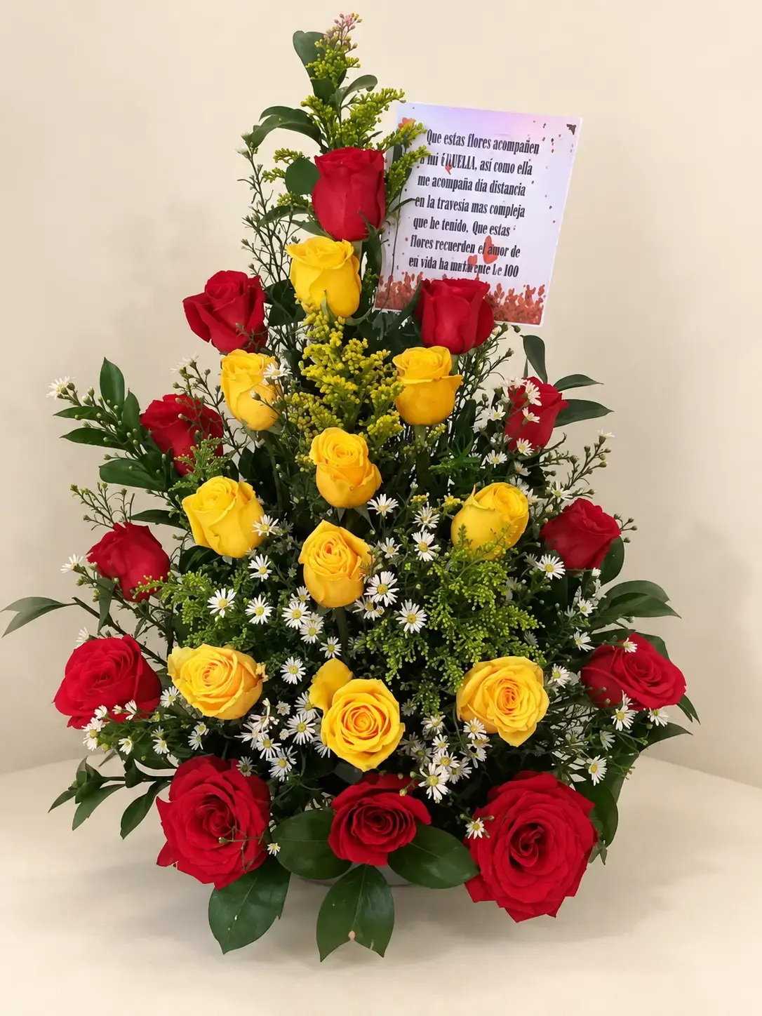 Red & Yellow Rose Arrangement