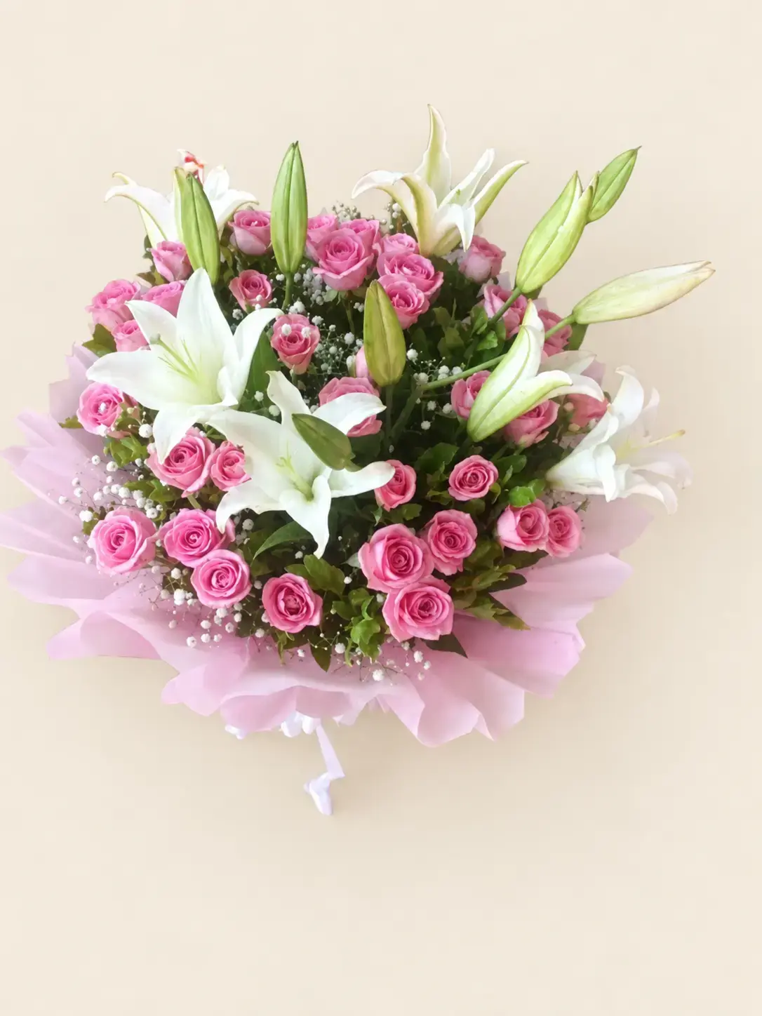 Pink Rose & Lily Bouquet