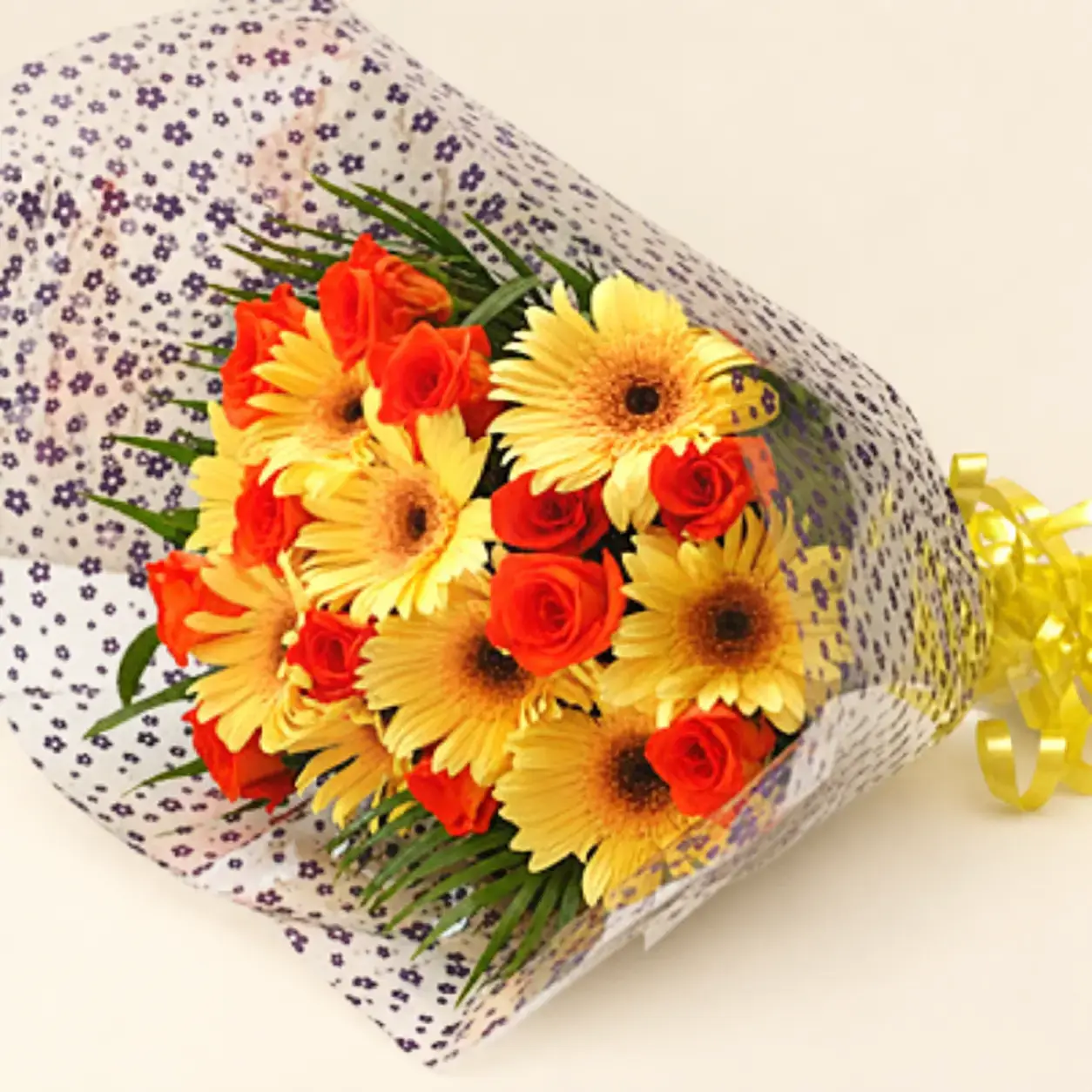 Yellow & Orange Gerbera Bouquet